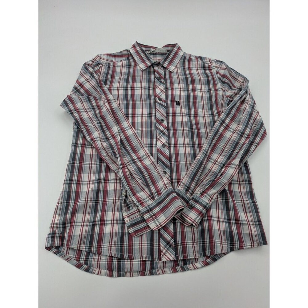 Travis Mathew Button-Up Men's Size Medium Red Gra… - image 1